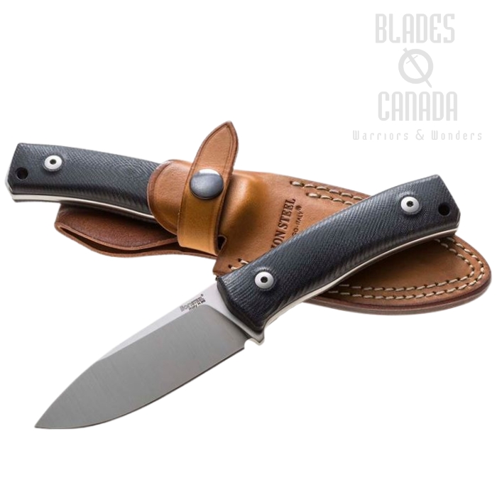 Lion Steel M4 Fixed Blade Knife, M390, G10 Black, Leather Sheath